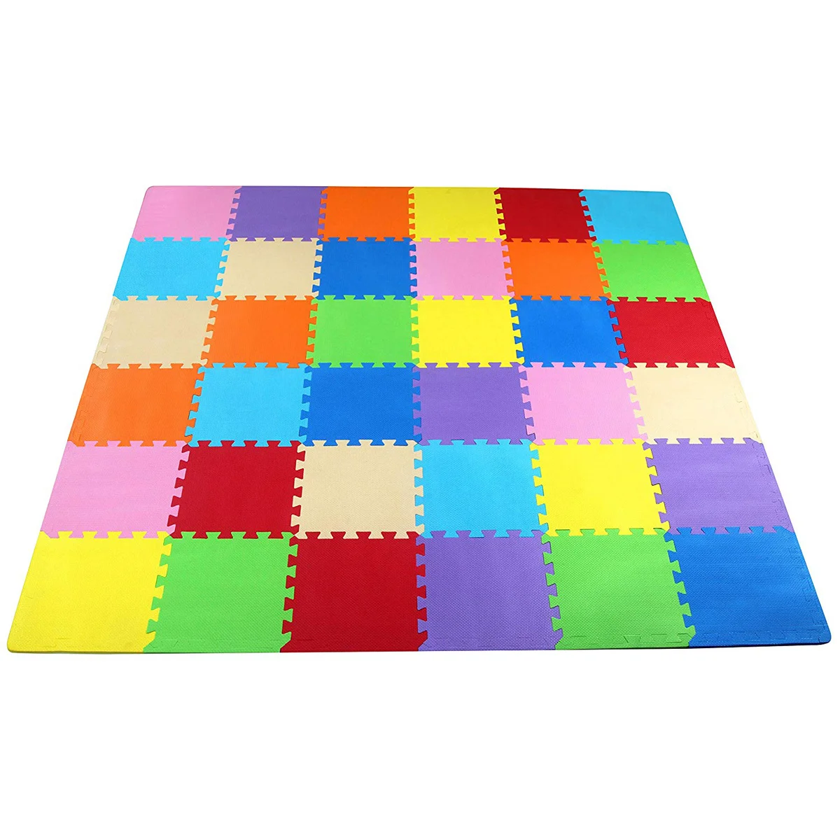 
Kids Puzzle Exercise Play Room Floor Mat With EVA Foam Interlocking Tiles Protective Flooring Mat 