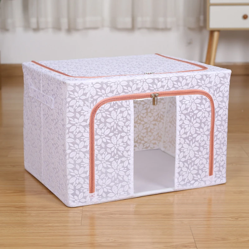 

3D Embossed Foldable Clothing Quilt Toy Large Capacity Storage Bin Waterproof Transparent Carbon Fiber Storage Box