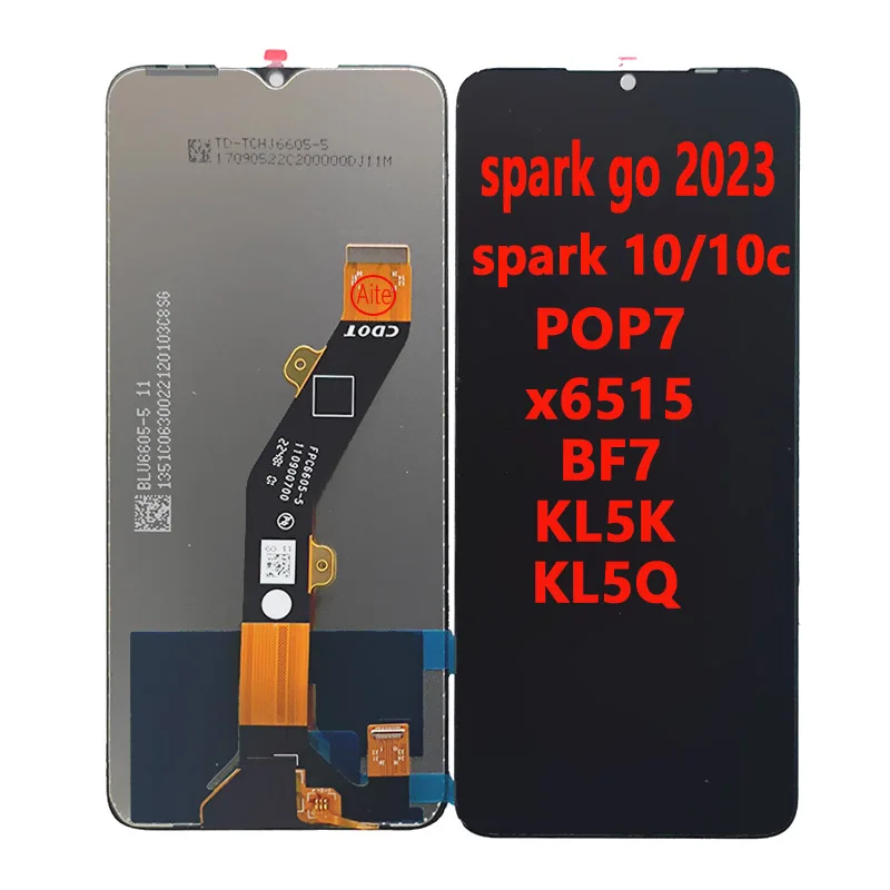 

For tecno spark GO 2023 LCD Screen infinix X6515 BF7 POP7 BF6 KL5Q KL5K display lcd for tecno spark 10 LCD