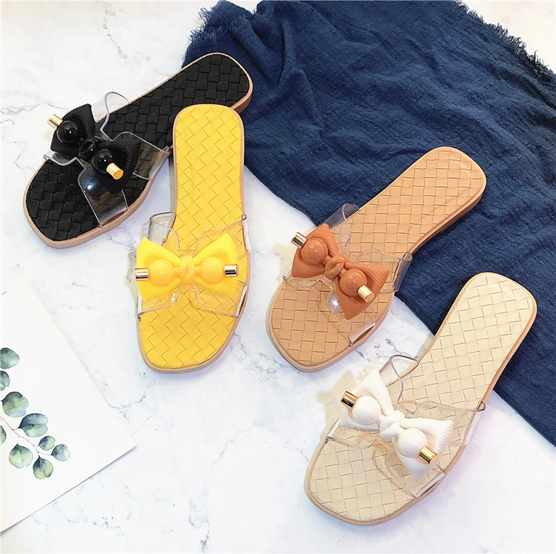 

Hot sale Summer Flat for Women Ladies Flats Slide Shoes Sandal for Ladys Heel Fashion Slides Women Summer Sandals, Yellow/black/beige/orange