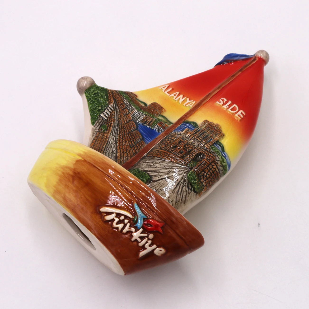 土耳其旅游景点陶瓷船礼品雕像帆船纪念品