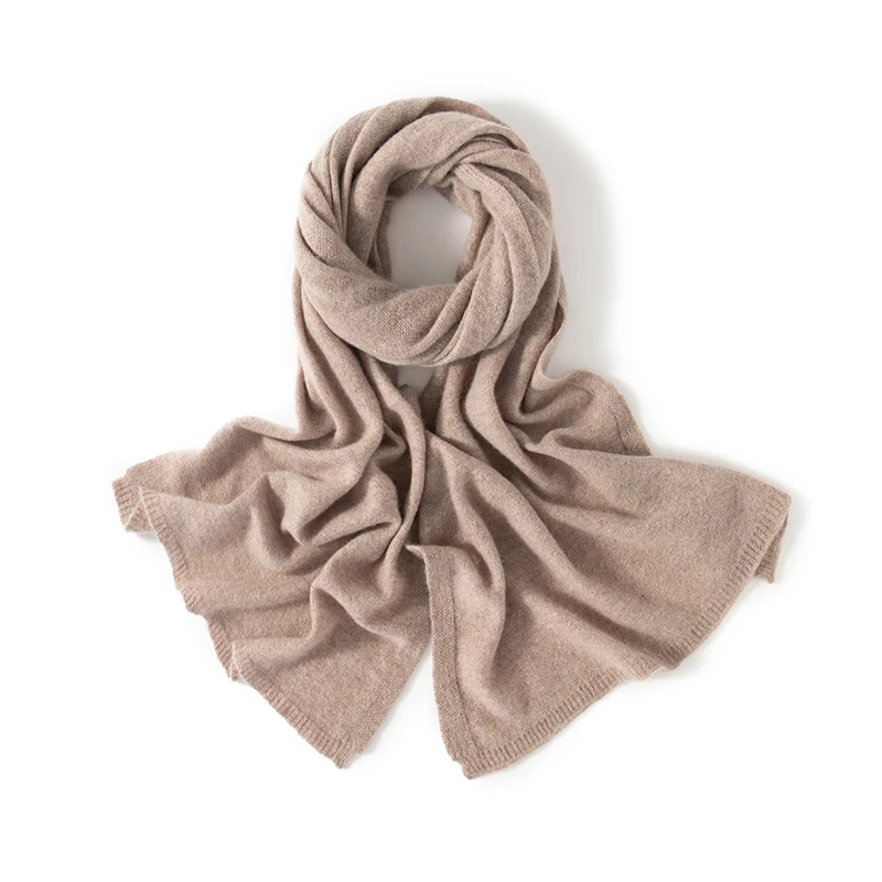 

Factory Wholesale Winter Women Scarves 100% Cashmere Knitting Solid Color Scarf Hot Sale Soft Warm 180*45cm Long Scarves