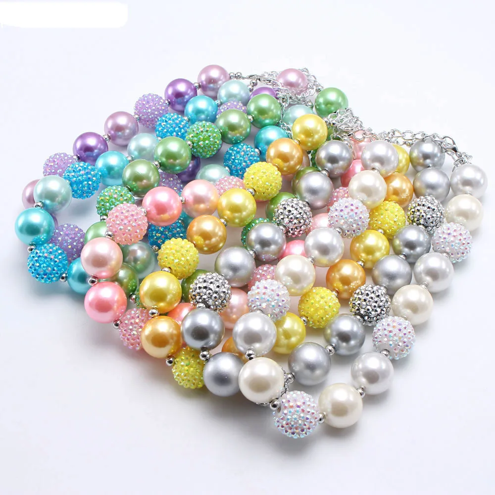 

Colorful Chunky Necklace Girls' Birthday Day Gift And Little Baby dressing up
