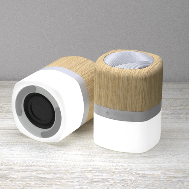 Newest Portable BT Speaker Stereo Sound LED Wireless Mini Bamboo Speaker - ANKUX.COM