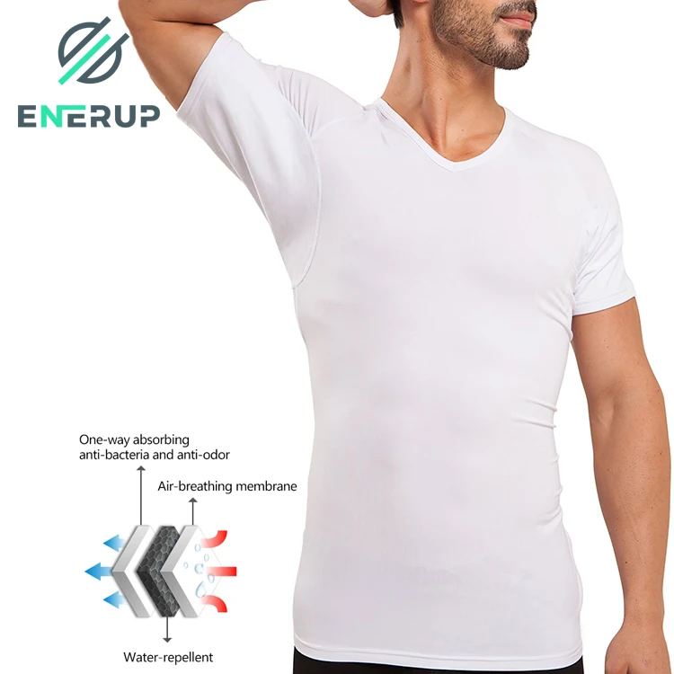 

Enerup OEM/ODM Men's Anti-Odor Anti Sweat Against Underarm Sweat Proof Cotton Undershirt T-Shirt