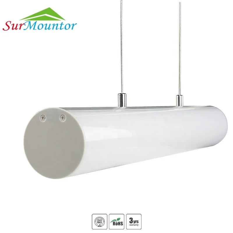 stainless steel pendant led profile for pendant lighting round shape 2 meters 30W Beam angle 250 degree