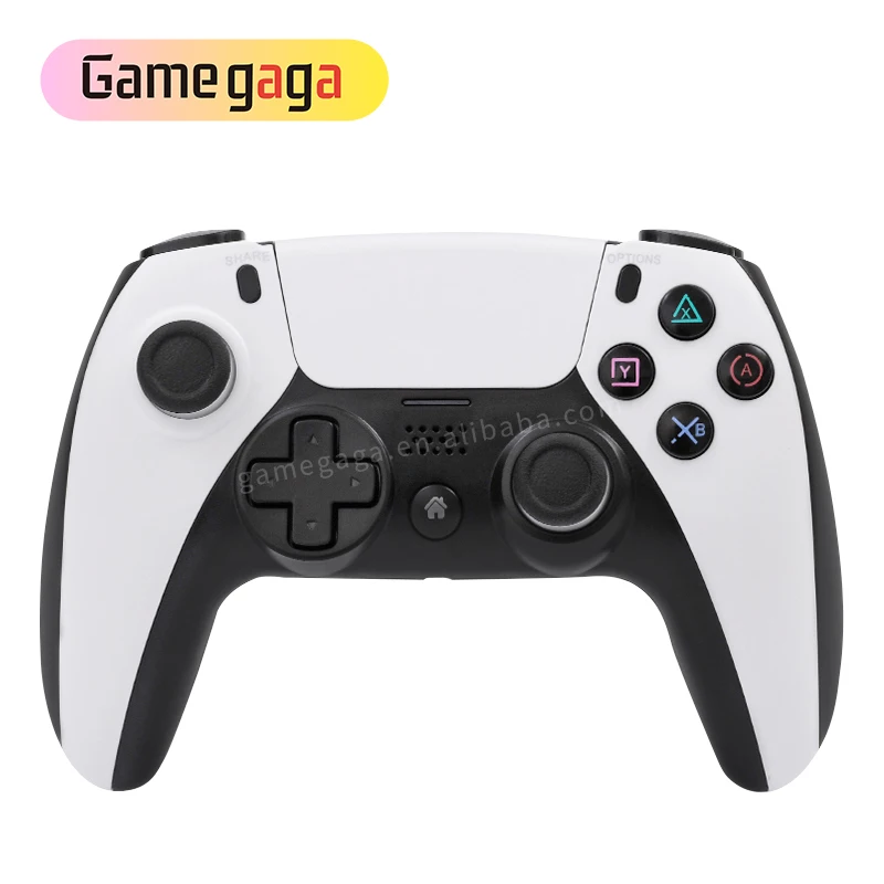 

newest for ps5 style wireless gamepad controller for ps4 console game joystick for ps4 controller, Black, white