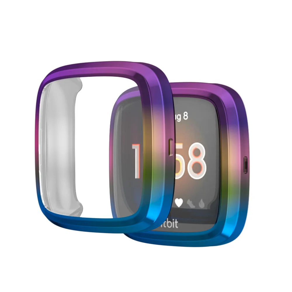 

Screen Protector Case Compatible with Fit bit versa Smartwatch, Soft TPU Full Protective Cover Bumper Shell