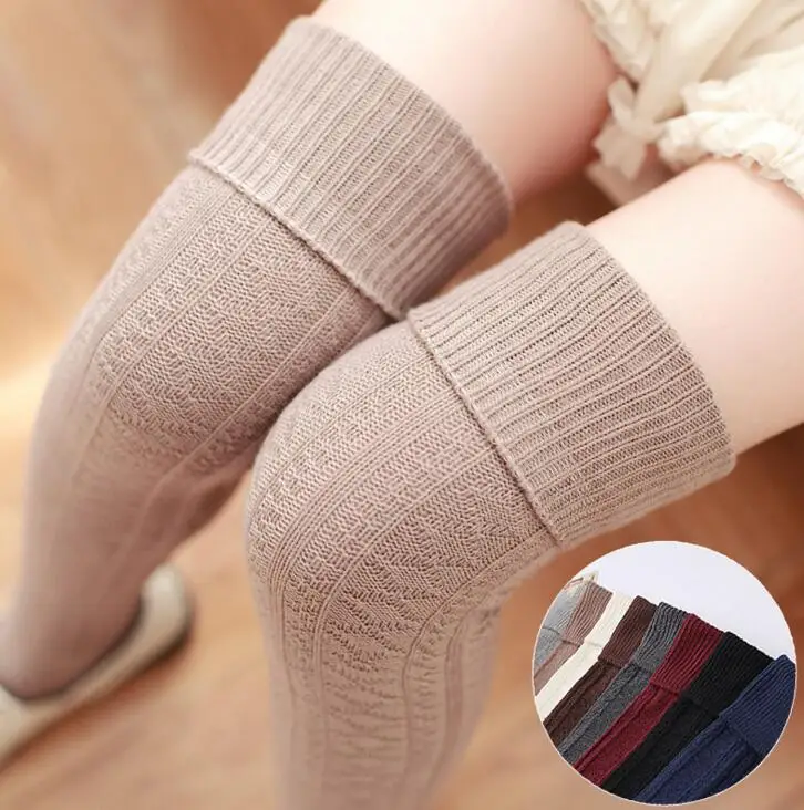 

WIIPU Thigh High Knit Boot Socks women leg warmers