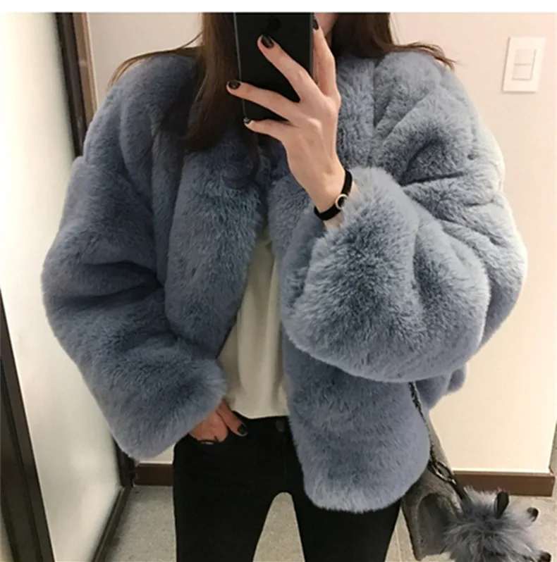 

China manufacturer ladies fashion winter warm thicken coat S-XXX Red faux fur best selling online shop wholesale fur coat