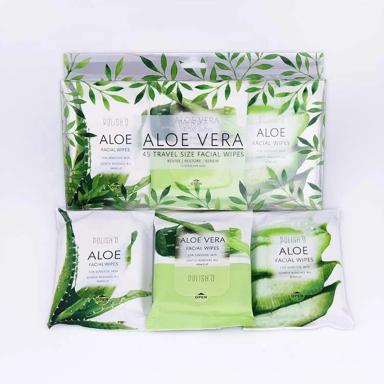 
Aloe Vera Cleansing Moisture Removal Oil 45 Travel Size Facial Wipes Wet Wipes 