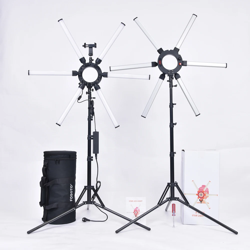 

Free shipping 120 W Star ring light kit:Dimmable LED Ring Light, Light Stand, Carrying Bag for Camera,Smartphone, TikTok