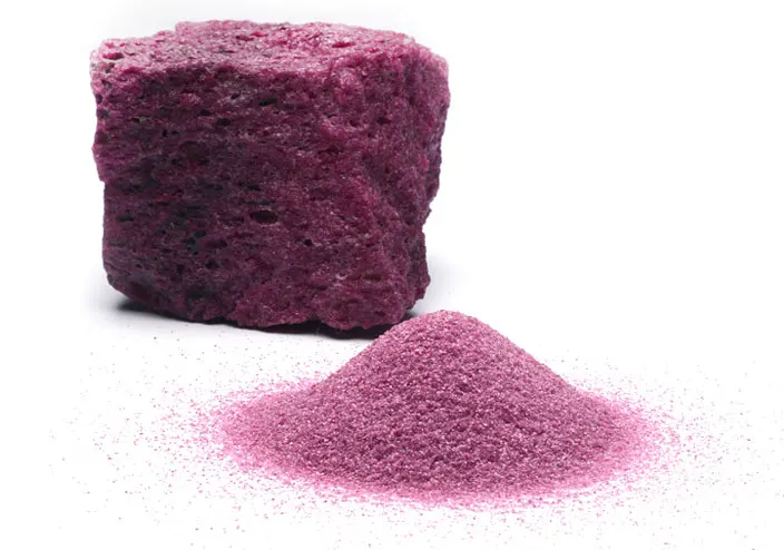 Corindon de chrome rose pour meule émeri -1-