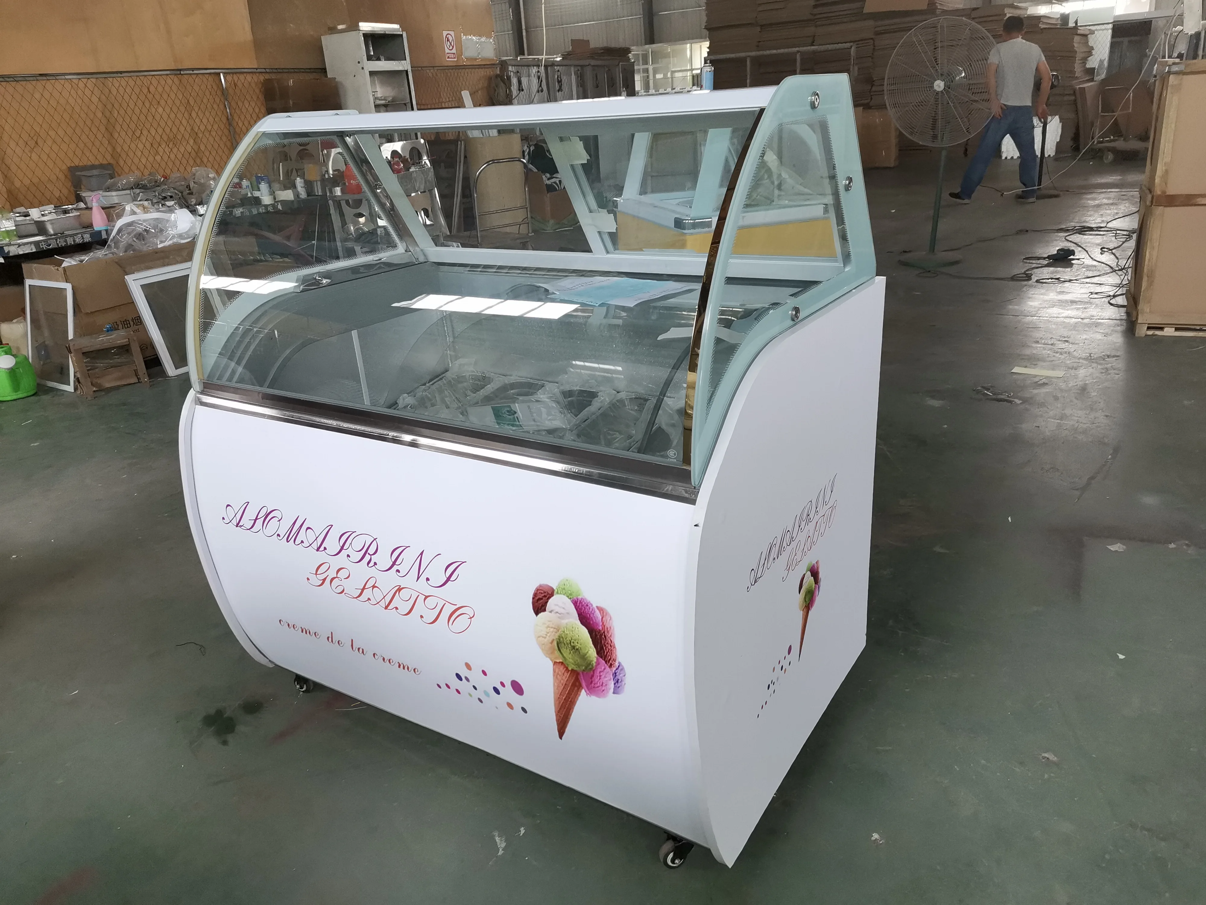 Popsicle Display Cabinet,Popsicle Freezer Showcase Gelato Refrigerated ...