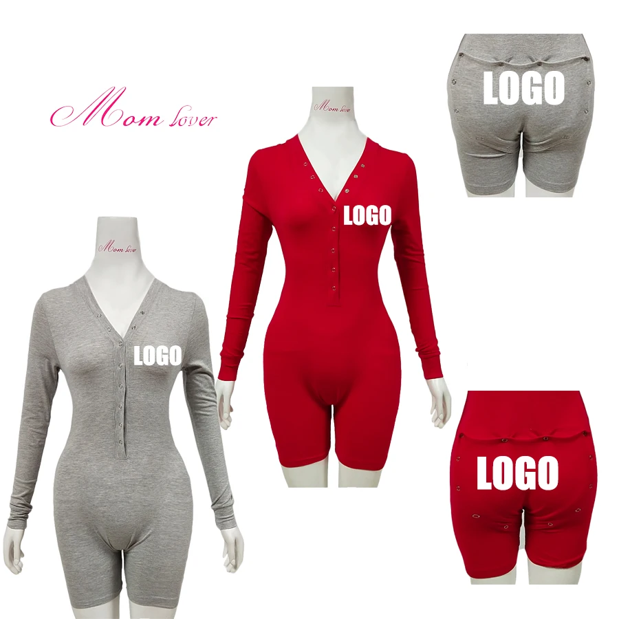 

2020 wholesale mom lover custom own logo name brand pure color onesie adult sexy jump onsies adult onesie, As picture