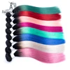 Amanda 10A 11A Grade Raw Virgin Indian Temple Hair Ombre Colors 100% Human Hair bundles with Closure