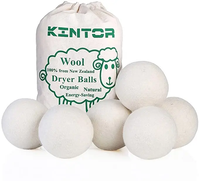 

7cm 6 pack large wool dryer balls organic handmade 100% new zealand wool dryer balls, White