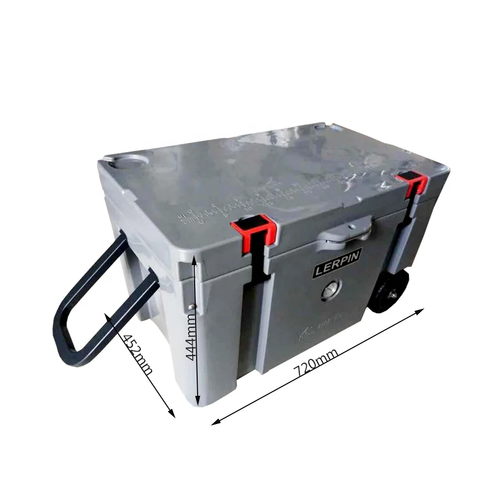 

Hot sale outdoor 50QT insulated rotomolded cooler with wheels