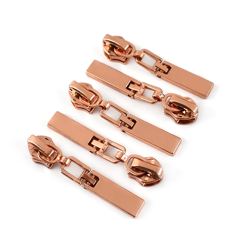 

Mettee ZT043 5# Nylon Zips Special Rose Gold Movable Piece Zipper Repair Kit Sewing Accessories Alloy Zipper Slider