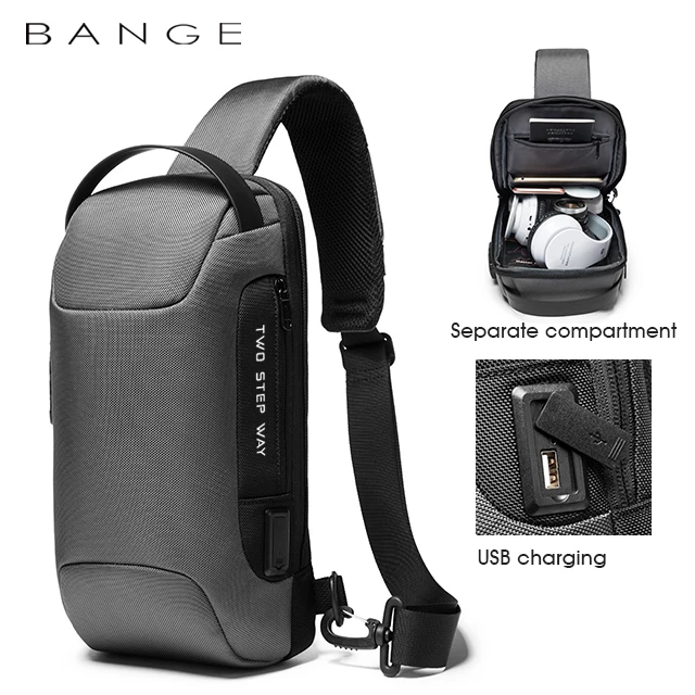 

2020 new men sling bag crossbody custom anti theft shoulder waterproof cheap new fashion casual crossbody men sling bag