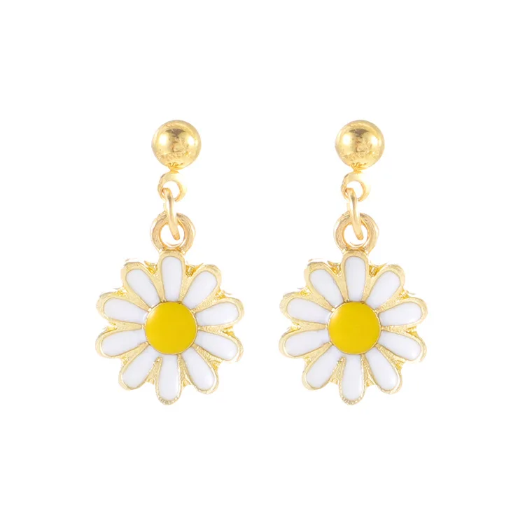 

Korea small fresh flower jewelry earring creative personality earrings, As pic