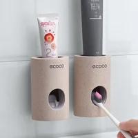 

Automatic Toothpaste Dispenser Dust-proof Toothbrush Holder Wall Mount Stand Bathroom Accessory Set Lazy Toothpaste Squeezer