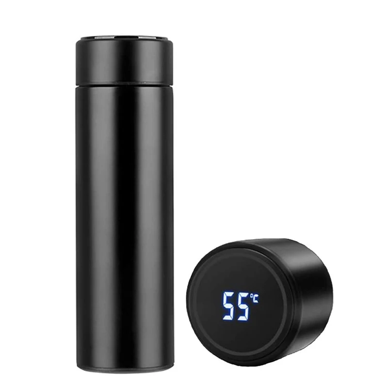 

Double Wall Stainless Steel Thermo Designer Time Marker Reminder With LED Temperature Display Vaccum Flask Smart Water Bottle, Customized