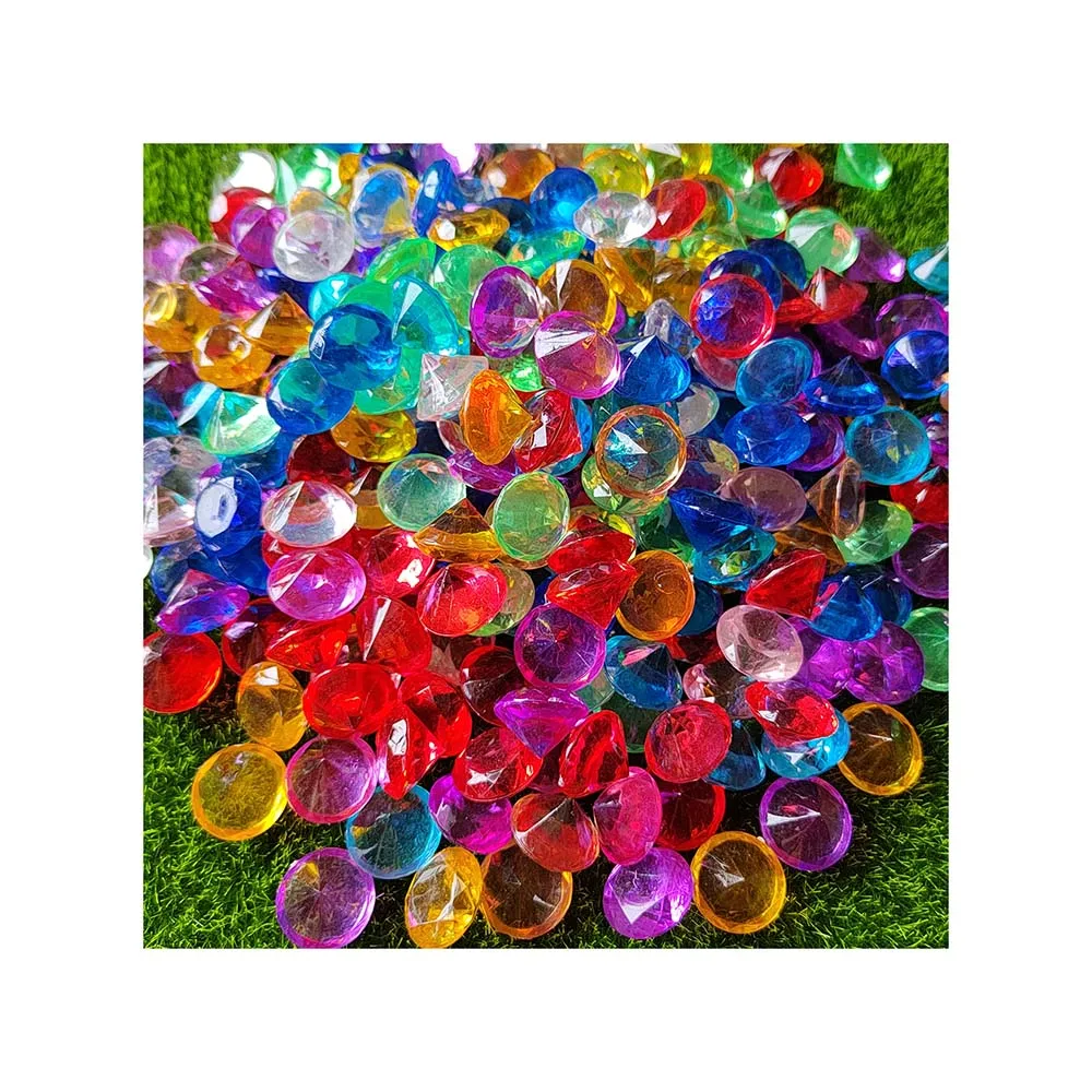 Colorful 18*25mm Wholesale Acrylic Diamond Table Scattering Gems Wedding Party Vase Fillers Acrylic Diamond Crafts