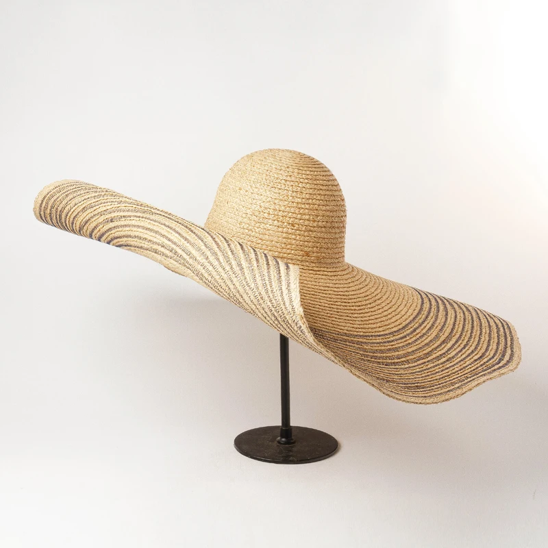 

2021 Oversize Floppy Fashion Free Wholesale Lady Raffia Hats Straw Fedora Sun Hat fedora hat womens straw