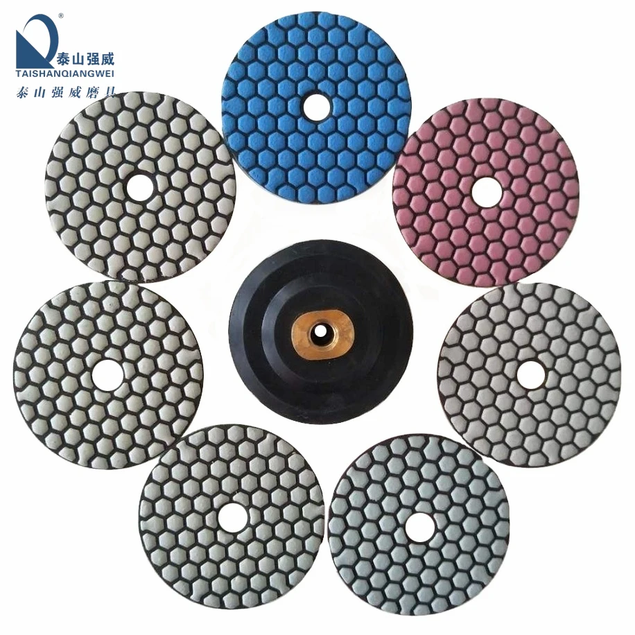 4inch 100mm Top Quality Dry Polish Pads for Granite Marble Quartz