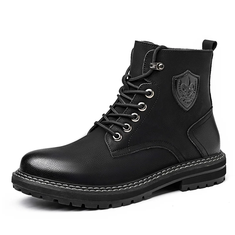 

Hot Selling Fashion Boots Warm High-top British Style Middle-top Tooling Locomotive Men's Martin Boots Shoes