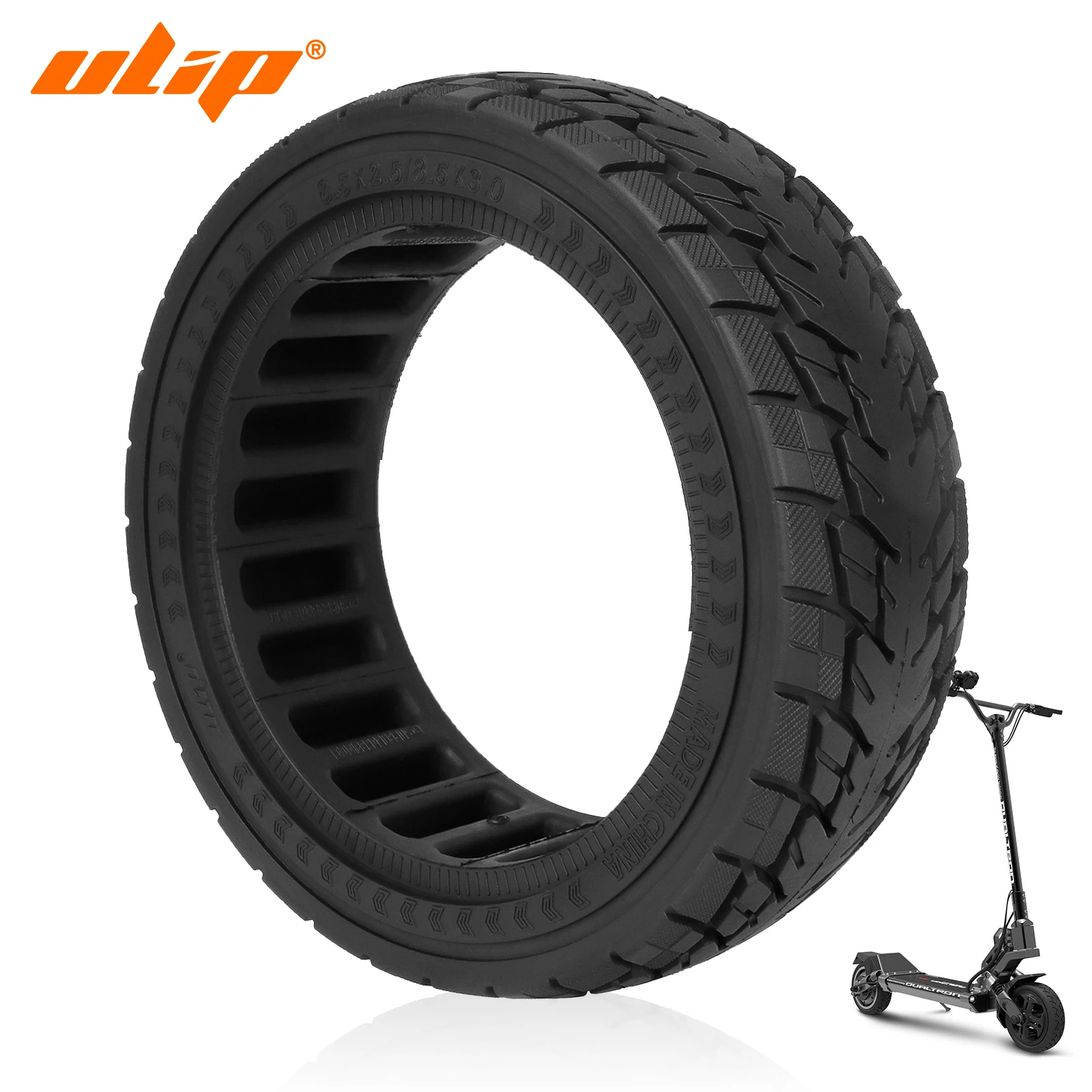 Ulip  Scooter Solid Tires 8.5*2.5/8.5*3 for Dualtron Mini & Speedway Leger (Pro) Rubber Off-Road Stab-Proof 8.5 Inch Tires