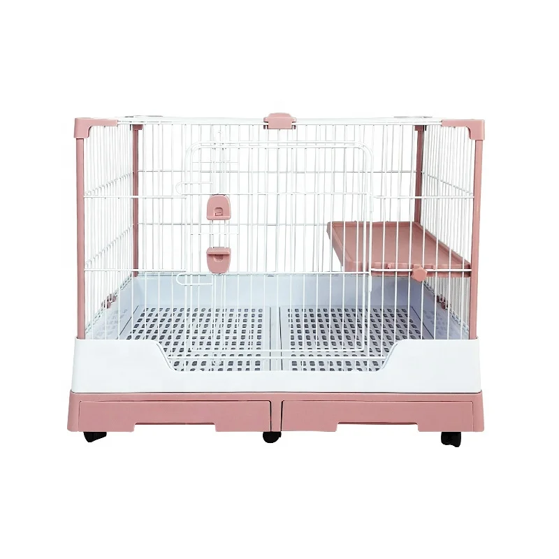 

Anti-spray Pee Easy-clean Pullout Pet Cage for Bunny Dog Cat Guinea Pigs, 2 colors