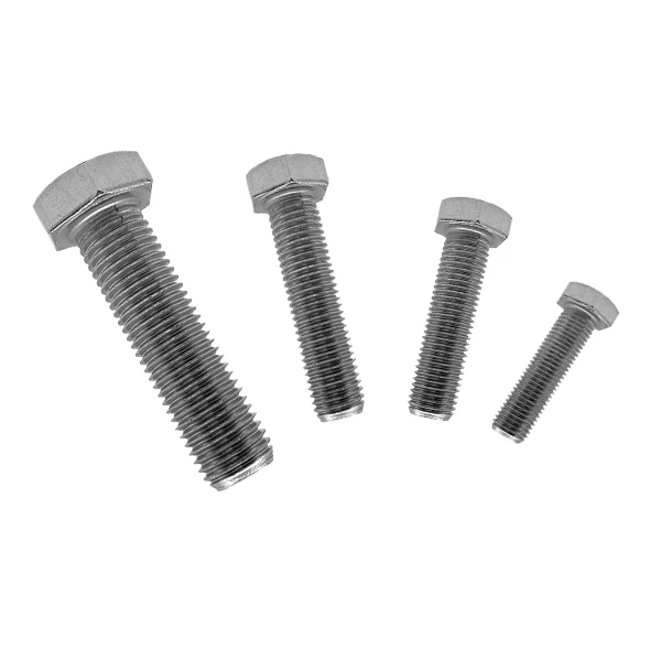 Stock DIN933 DIN931 OEM Fasteners SS201 SS304 SS316 Stainless Steel Hex Bolt With Free Samples