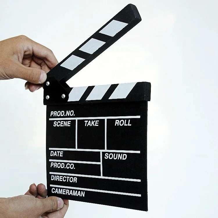 

Movie Film Clap Board, Hollywood Clapper Board Wooden Film Movie Clapboard