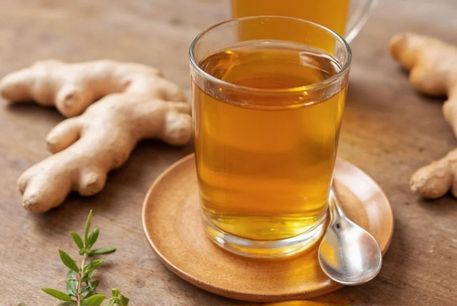 Fresh ginger root being grated for homemade ginger tea
