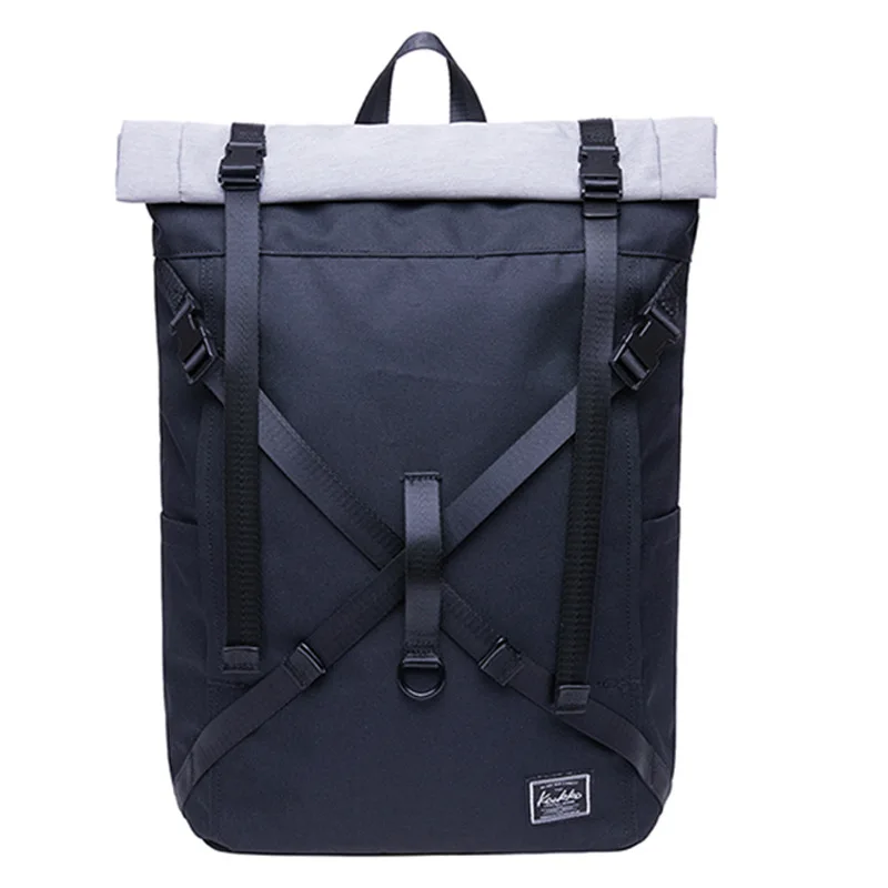 

Minimalist Black Daily Life Outdoor Men Kitbag Work Business Leisure Travel Laptop Backpack, Customizable