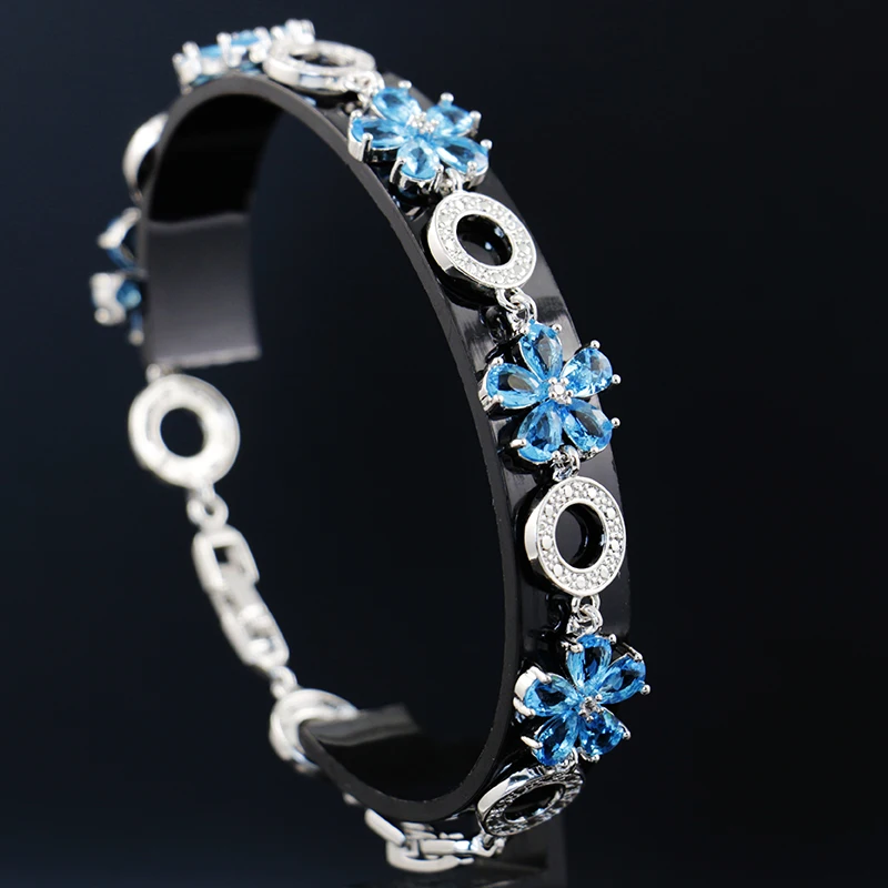 

Fashion Jewelry Charm Cubic Zirconia Colorful Gemstones Bangle Women Wedding Engagement Bracelet, Picture shows