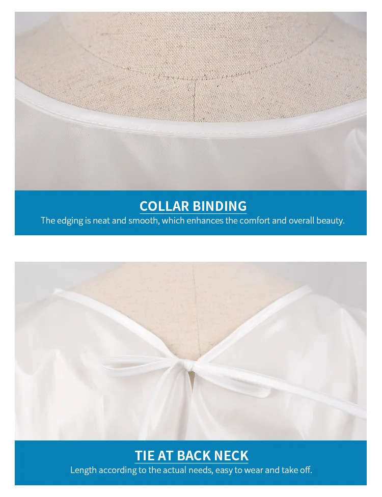 Factory Direct Sales Disposable Body Suits Clothing Isolation Apron Disposable Civil White/Blue Isolation Gowns
