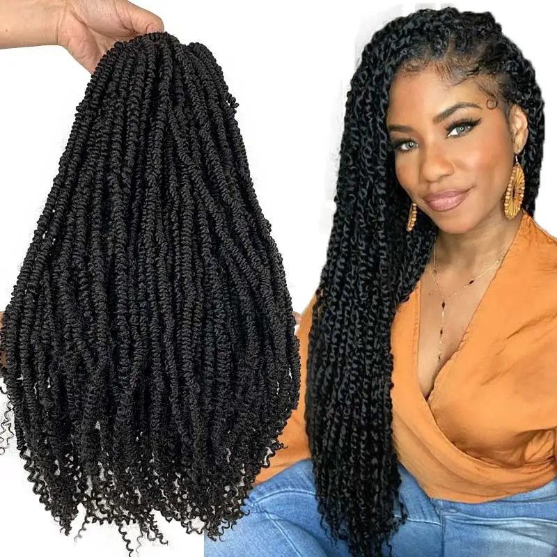 

Crochet Twist Braids 18 inches Braiding Hair for Women Wholesale Synthetic Bomb Crochet Braid Hair
