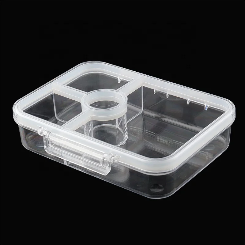 

Aohea clear lid tritan plastic children bento lunch box leakproof lunchbox for kids