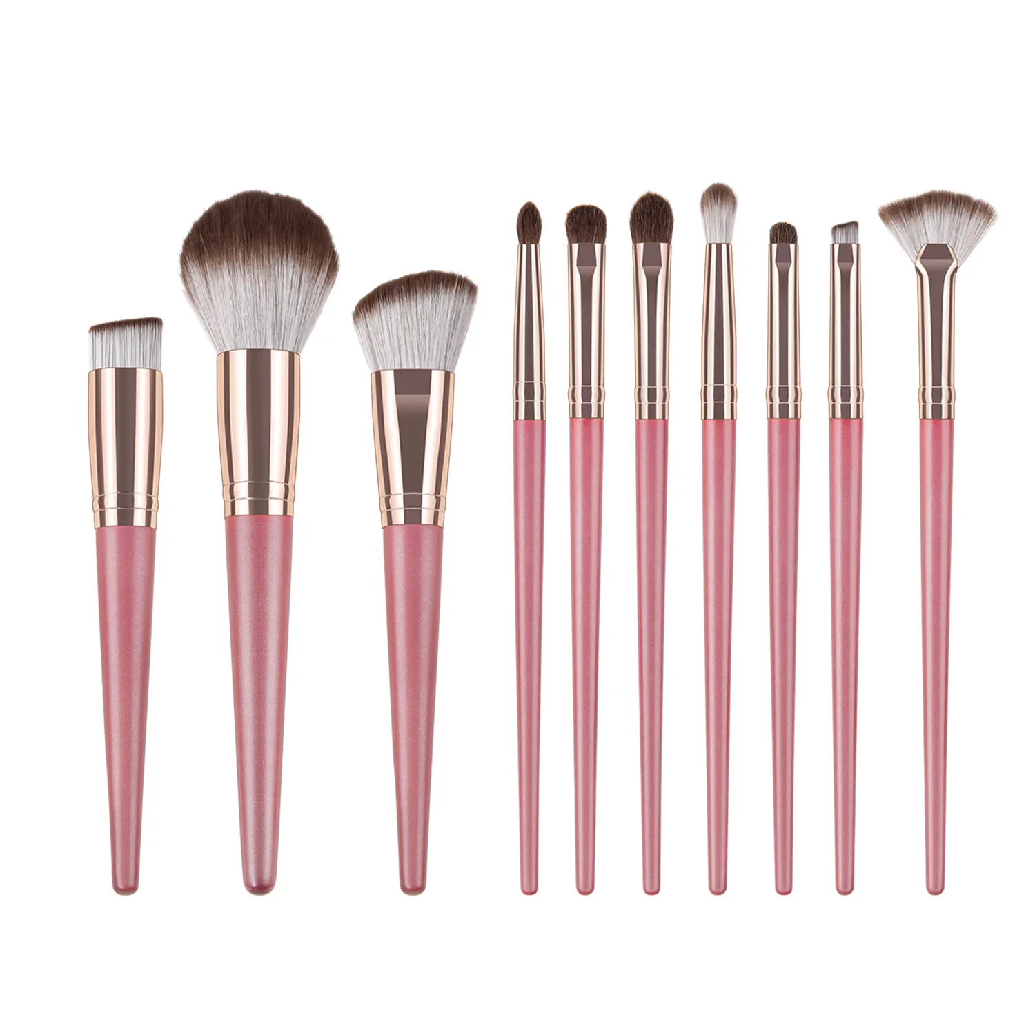 

ZNYBEAUTY Wholesale Price 10pcs Makeup Brush Set Pink Purple Color With Personalized Logo Set Luxury