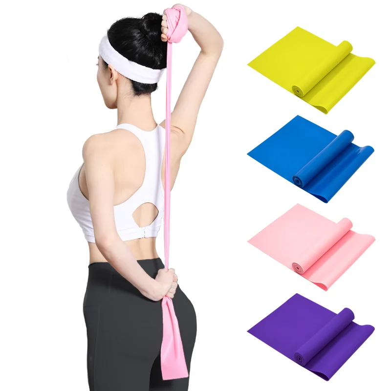 

Bands Exercise Equipment Fitness Elastic Band Purple Resistance Bandas Elasticas Pull Rope High Quality Yoga Stretch Belt, Yellow, purple,blue, pink