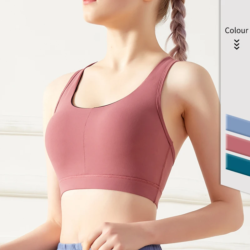 

OEM ODM bodysuit Bandeau crop top Sleeveless Push Up Bras backless Solid color Tank Ladies Custom Logo Sports Bra