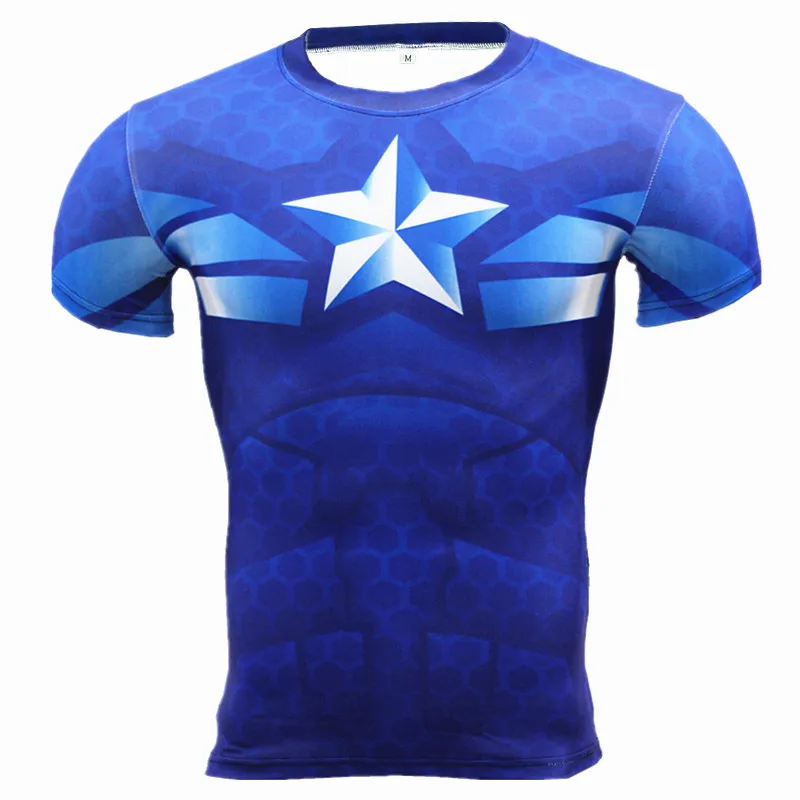 

2021 Marvel mens workout mens shirt polyester
