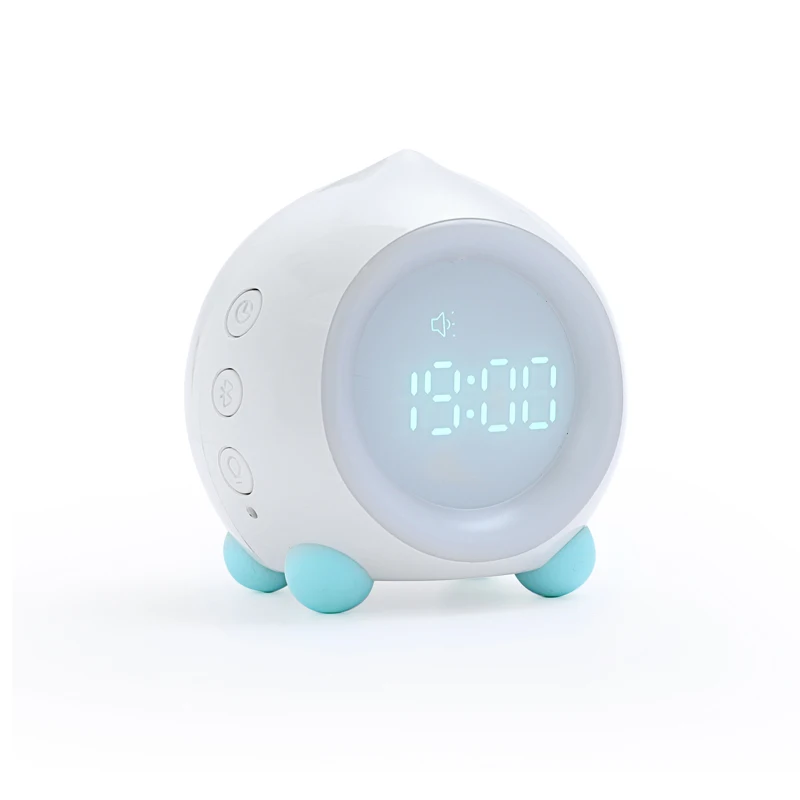 

Cute mini Baby musical kids digital Sleep Trainer Lamps pink Music Alarm Clock night light for kids