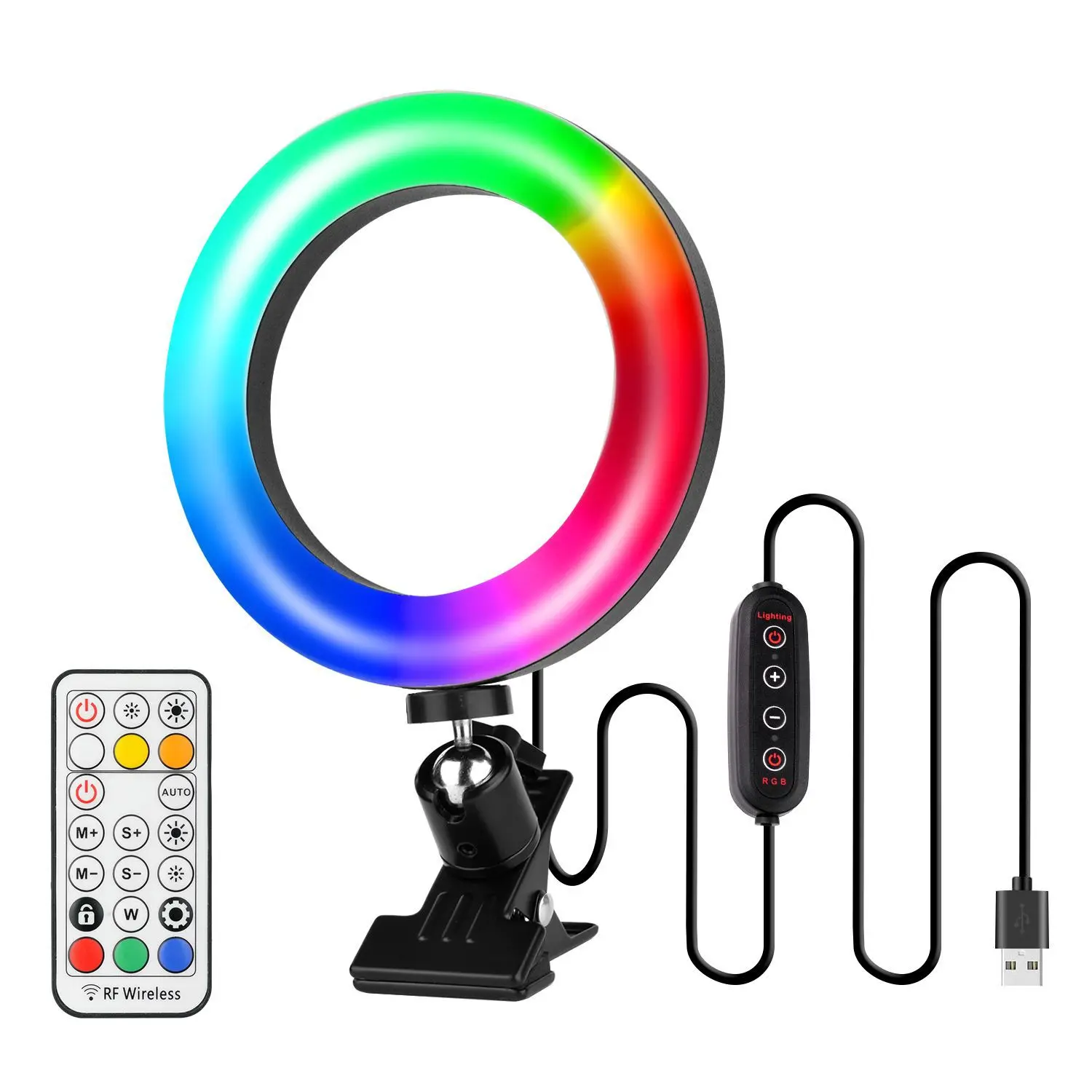 

6 inch Adjustable Professional LED Ring Light Live Stream Broadcast LED Lamp Youtube Selfie Led Photography Ring Light Lamp