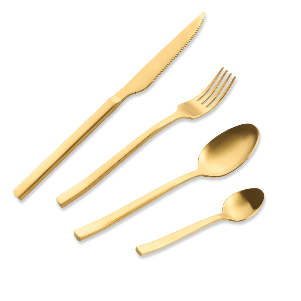 

Shiny Tableware Dishware Dinnerware Luxury Stainless Steel Knife Fork Spoon Wedding Flatware rose gold Cutlery Set