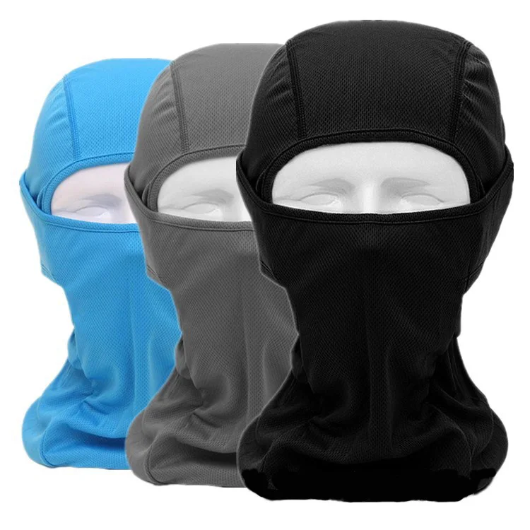 

UV Protection Breathable Full Face Cover Neck Gaiter Balaclava Mask for Summer Outdoor Use, Black/blue/red/orange ect.