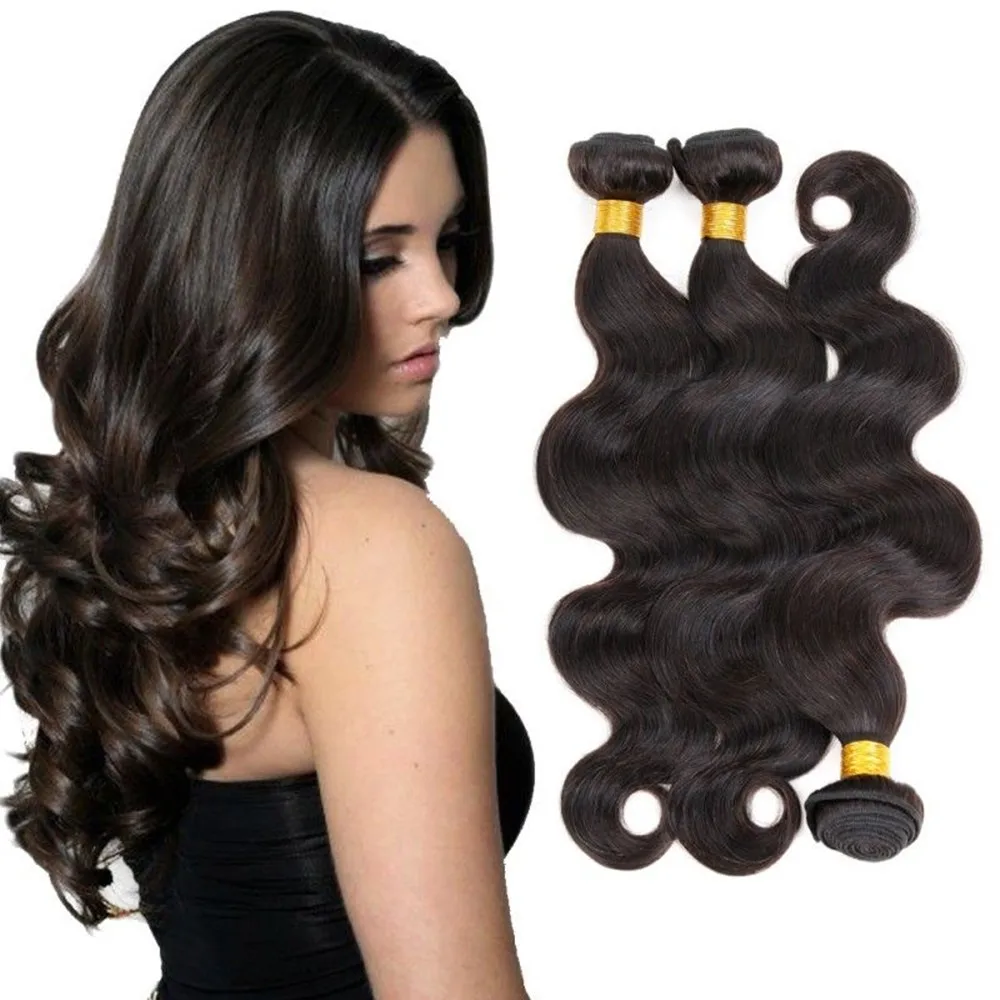 

Factory Directly Sell Natural Color Brazilian Body Wave Bundles 100% Virgin Hair Weaving On Sale Double Human Hair Weft Bundles